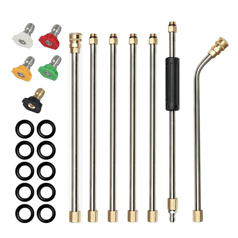 M22 14mm Pressure Washer Extension Wand Gutter Cleaner Attachment Tips Set Hose Wand Nozzle Cleaning Tool
M22 14mm Pressure Washer Extension Wand Gutter Cleaner Attachment Tips Set Hose Wand Nozzle Cleaning Tool