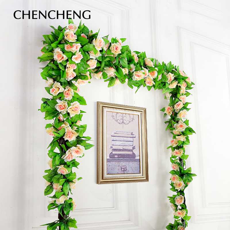 CHENCHENG 250 cm Fake Silk Roses Ivy Vine Wall Hanging Artificial Flowers with Leaves Home Wedding Decoration Garland Fall Decor, Yellow
CHENCHENG 250 cm Fake Silk Roses Ivy Vine Wall Hanging Artificial Flowers with Leaves Home Wedding Decoration Garland Fall Decor, Yellow