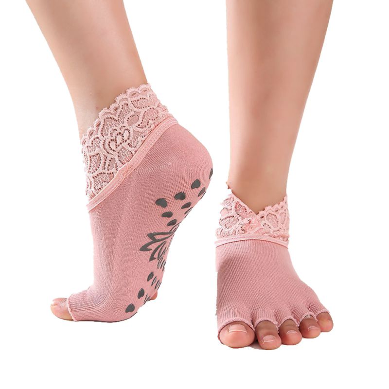 Women Yoga Anti-slip Socks Backless Silicone Anti-slip 5 Toe Socks Ladies Ballet Dance Gym Fitness Pilates Cotton hot #, Pink
Women Yoga Anti-slip Socks Backless Silicone Anti-slip 5 Toe Socks Ladies Ballet Dance Gym Fitness Pilates Cotton hot #, Pink