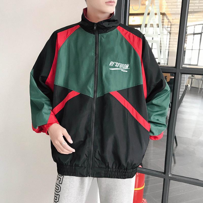 Men Jacket Stitching Color Thin Summer Autumn Coat Male New Style Retro Streetwear Windbreakers Stand Collar Loose Jackets Men, Green
Men Jacket Stitching Color Thin Summer Autumn Coat Male New Style Retro Streetwear Windbreakers Stand Collar Loose Jackets Men, Green