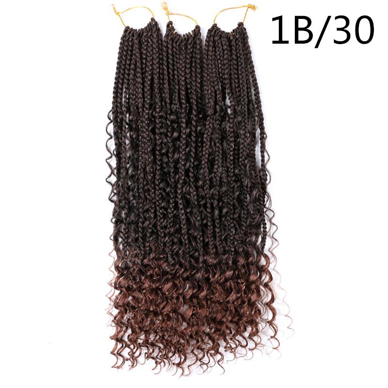 22" River Crochet Box Braids With Curls Boho Braids 12 Strands Goddess Box Braids Crochet Hair Extensions Curly Ends 70g/pc, 1b/bug
22" River Crochet Box Braids With Curls Boho Braids 12 Strands Goddess Box Braids Crochet Hair Extensions Curly Ends 70g/pc, 1b/bug