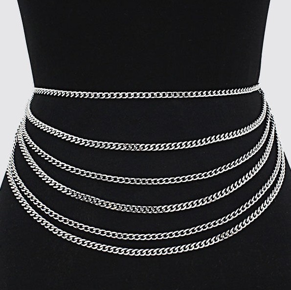 Straight waist chain body chain multi-layer jewelry