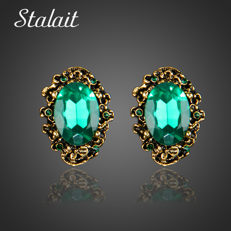 Fashion Wedding Accessories Antique Bronze Vintage Green Big Stone Crystal Rhinestone Stud Earrings For Women Jewelry
Fashion Wedding Accessories Antique Bronze Vintage Green Big Stone Crystal Rhinestone Stud Earrings For Women Jewelry