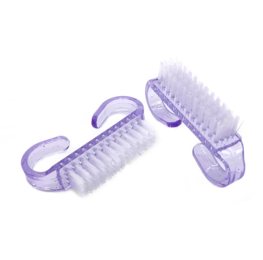 Acrylic Nail Brush 4 Color Nail Art Manicure Pedicure Soft Remove Dust Plastic Cleaning Nail Brushes File Tools Set