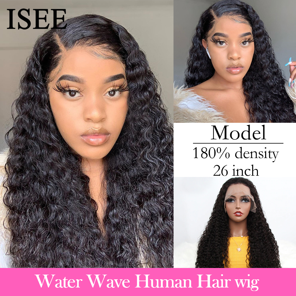Water Wave HD Transparent Lace Frontal Human Hair Wigs For Women ISEE HAIR Wigs 180% Density Brazilian Water Wave Lace Front Wig, Black
Water Wave HD Transparent Lace Frontal Human Hair Wigs For Women ISEE HAIR Wigs 180% Density Brazilian Water Wave Lace Front Wig, Black
