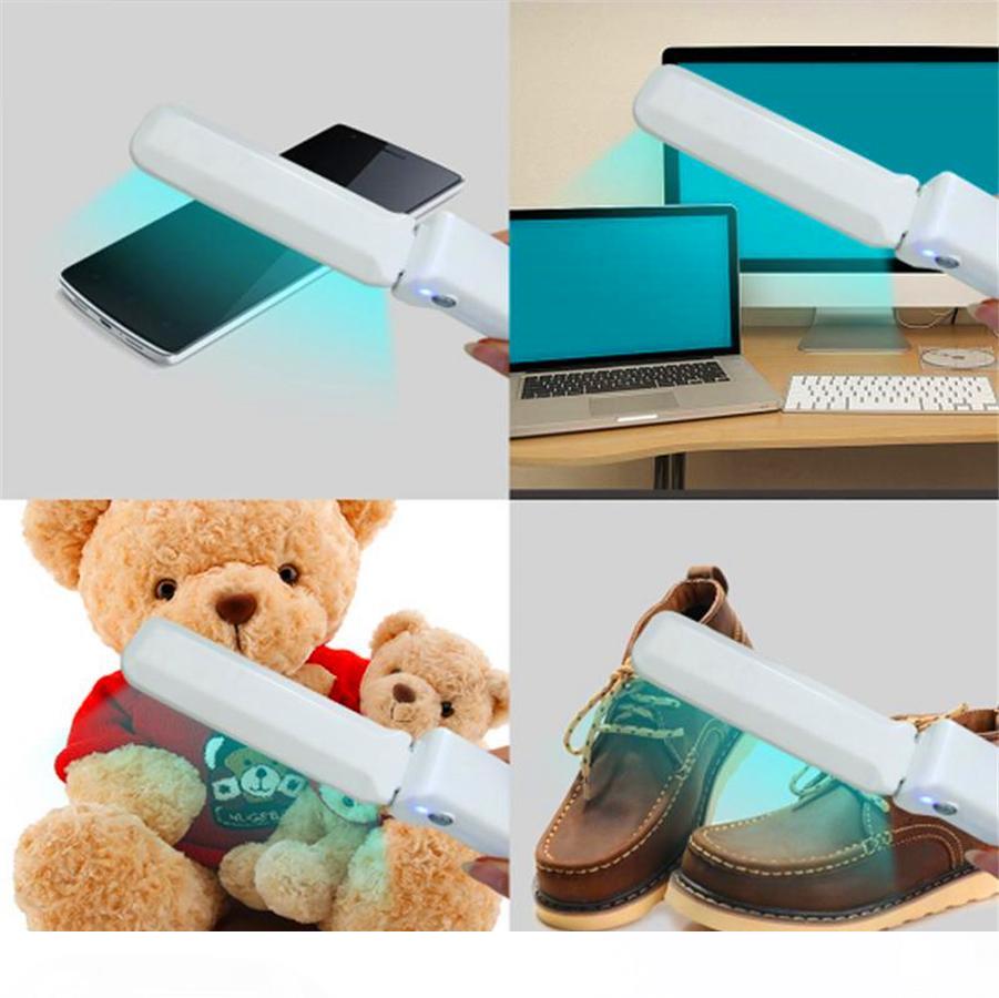 

253.7nm UVC USB Disinfection Lamp Handheld Mini Sanitizer UV Sterilization Lights Travel Wand uv flashlight Household Toilet Car Pet