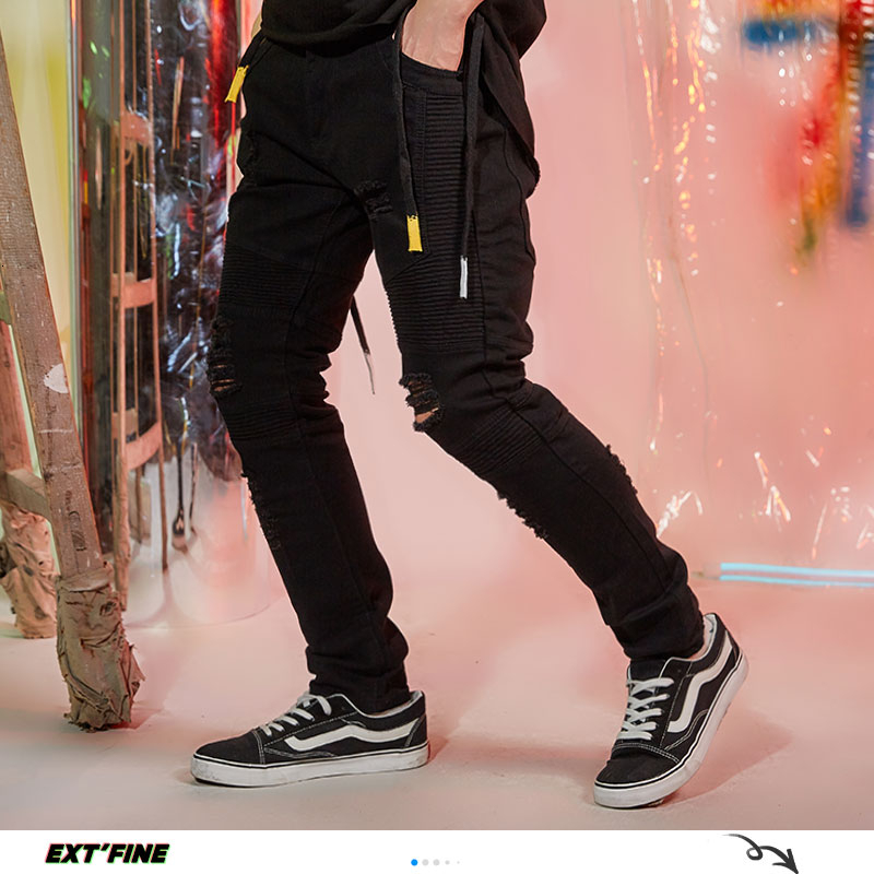 ExtFination | Man Slim Hole Hip Hop Jeans Mans 2020 Summer Fashion Ripped Denim Harem Pants Male Vintage Jeans Pencil Pants, Black
ExtFination | Man Slim Hole Hip Hop Jeans Mans 2020 Summer Fashion Ripped Denim Harem Pants Male Vintage Jeans Pencil Pants, Black