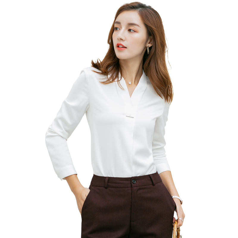 Lenshin New Fabric High-quality V-Neck Shirt for Women Blouse Elegant Tops Female Long Sleeve Office Lady Work Wear, Beige
Lenshin New Fabric High-quality V-Neck Shirt for Women Blouse Elegant Tops Female Long Sleeve Office Lady Work Wear, Beige