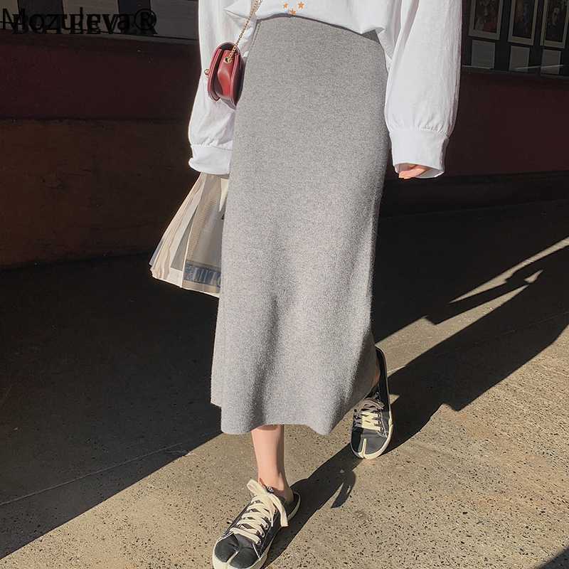 Mozuleva Colorful Women Knitted Skirt Elastic Waist Female Sweater Skirts A-line Split Lady Skirt 2020 Autumn Winter Midi, Black
Mozuleva Colorful Women Knitted Skirt Elastic Waist Female Sweater Skirts A-line Split Lady Skirt 2020 Autumn Winter Midi, Black