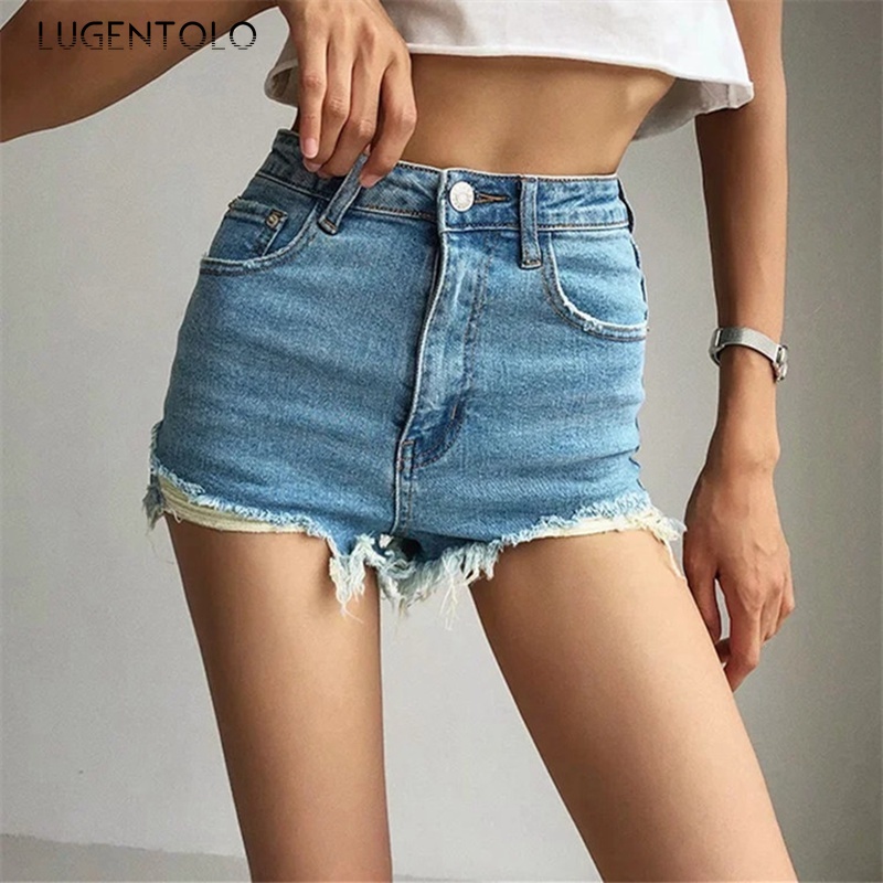 Lugentolo Women Short Jeans Summer Casual New Fashion High Waist Ripped Slim Tassels Solid Street Women's Wide Leg Short Jeans, Black
Lugentolo Women Short Jeans Summer Casual New Fashion High Waist Ripped Slim Tassels Solid Street Women's Wide Leg Short Jeans, Black