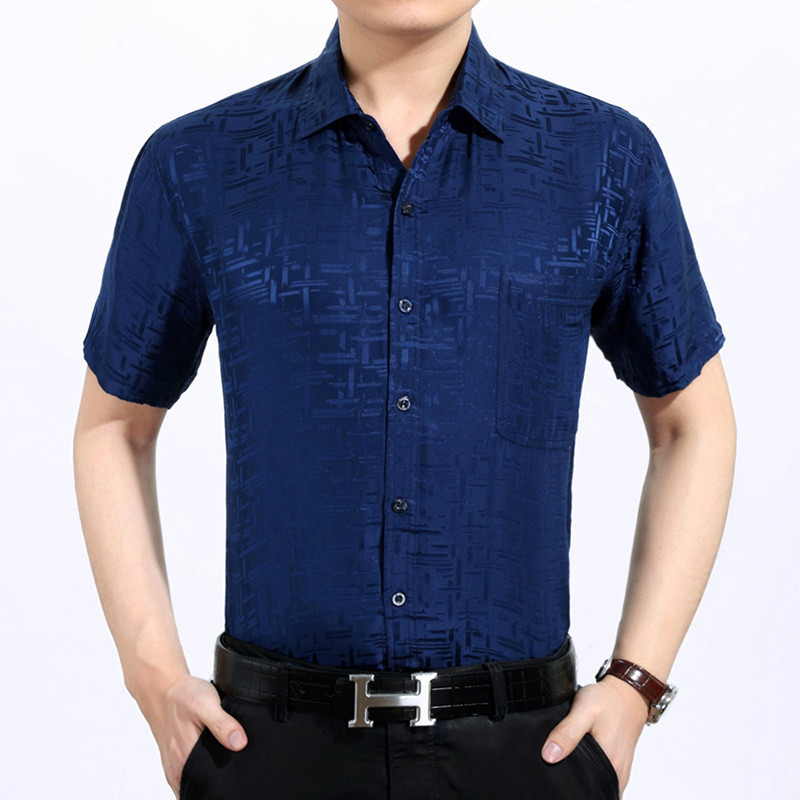 2020 New Summer Real Silk Shirt Men White Short Sleeve Shirt Formal Man Shirts High Quality Camisa Masculina KJ1943, Gray
2020 New Summer Real Silk Shirt Men White Short Sleeve Shirt Formal Man Shirts High Quality Camisa Masculina KJ1943, Gray