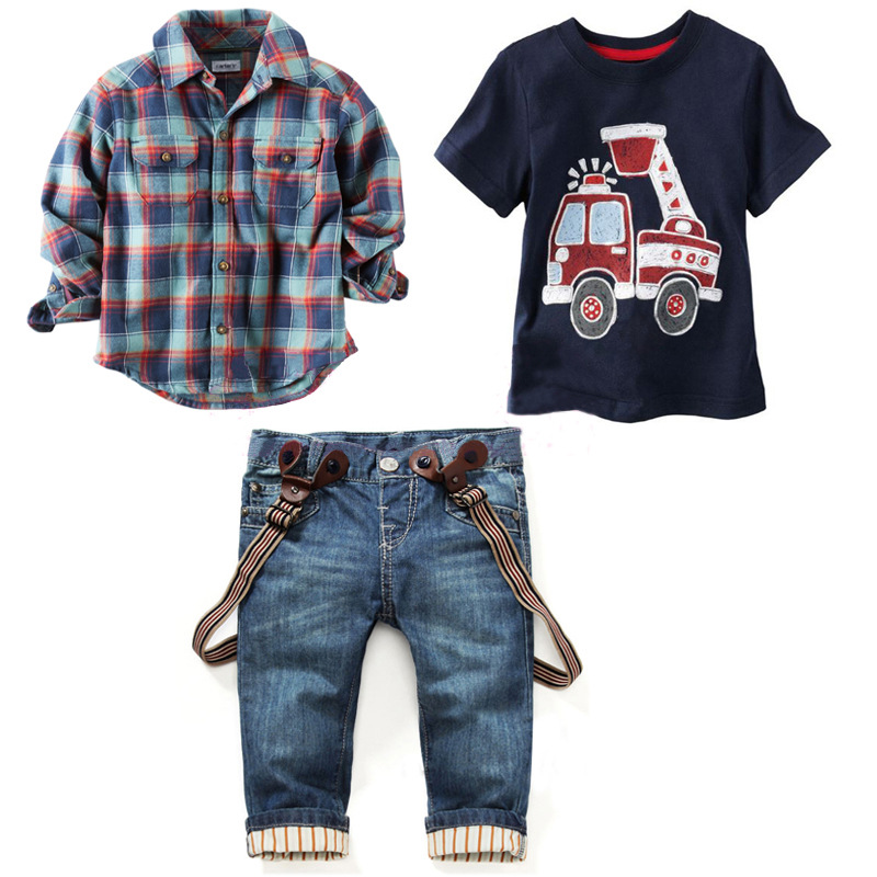 Autumn Kid Boy Clothes baby Boy outfit lattice Shirt Jean Pant Suit children clothes from 2 to 7 years Children gentleman set, As picture
Autumn Kid Boy Clothes baby Boy outfit lattice Shirt Jean Pant Suit children clothes from 2 to 7 years Children gentleman set, As picture