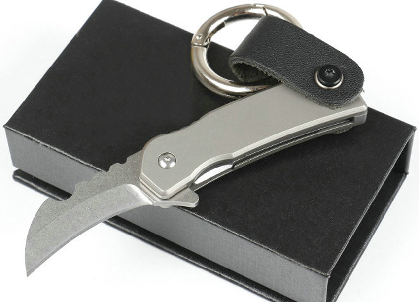 Jefrey Collins End High Mini Small Karambit Claw Folding Knife D2 Blade TC4 Titanium Alloy Handle With Repair Tool