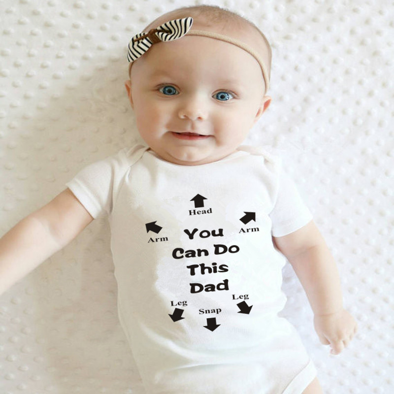 

You Got This Daddy Baby Romper Newborn Infant Girls Boy Short Sleeve Funny Cool Dad Cotton Rompers Jumpsuit Outfit Fathers Gift, Black