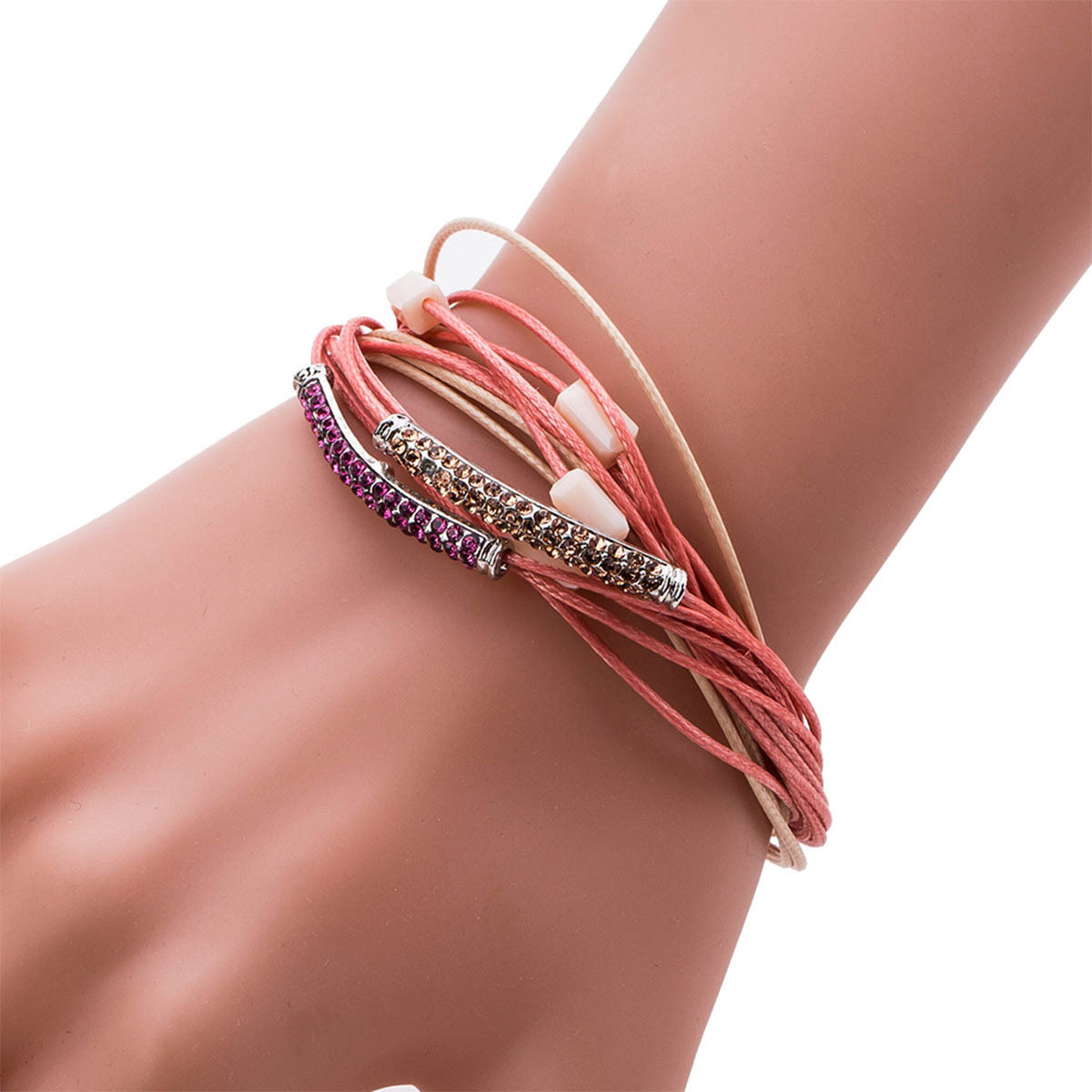 EH8106 exaggerated multi-layer diamond bracelet leather rope Diamond female season New
EH8106 exaggerated multi-layer diamond bracelet leather rope Diamond female season New