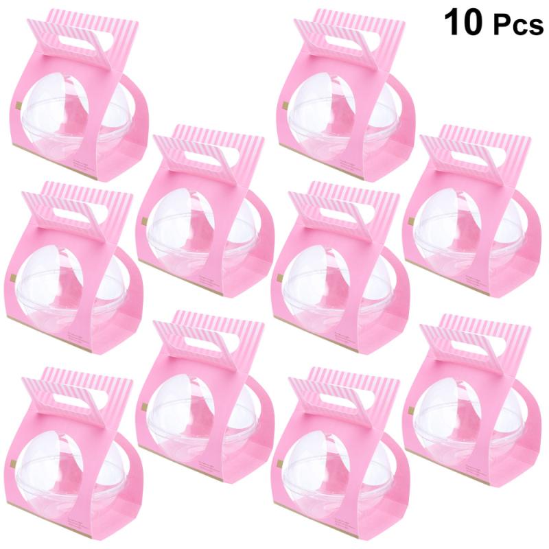10pcs Plastic Cake Container Transparent Ball Shape Cake Container Disposable Mousse Ball Round (Pink
10pcs Plastic Cake Container Transparent Ball Shape Cake Container Disposable Mousse Ball Round (Pink