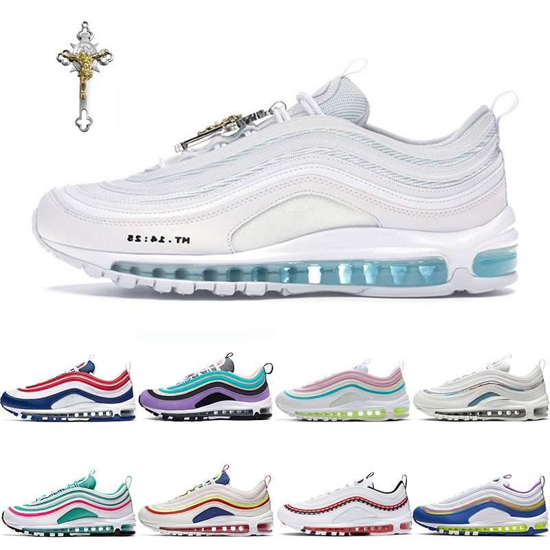 MSCHF x INRI Jesus New Quality OG 97s Designer Mens Running Shoes Easter Silver Iridescent Sail Pink South Beach Trainers Sneakers Sport, 26 triple black 36-46
MSCHF x INRI Jesus New Quality OG 97s Designer Mens Running Shoes Easter Silver Iridescent Sail Pink South Beach Trainers Sneakers Sport, 26 triple black 36-46