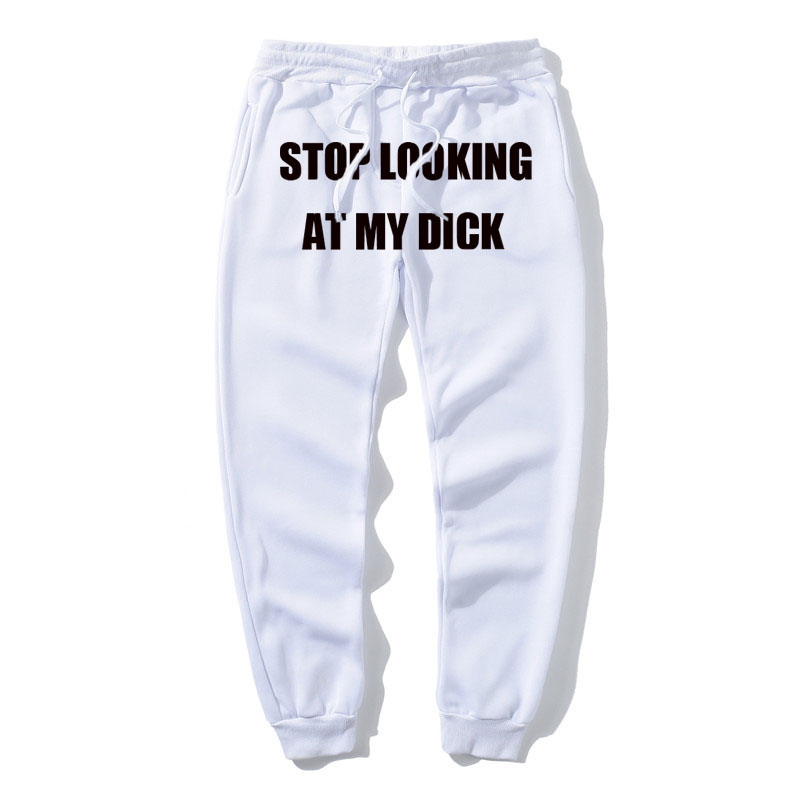 Hot Selling SweatPants men Women Joggers Stop Looking At My Dick Sweatpants Hip Hop High Waist Trousers Cotton Sweatpant Hippie, Dark gray
Hot Selling SweatPants men Women Joggers Stop Looking At My Dick Sweatpants Hip Hop High Waist Trousers Cotton Sweatpant Hippie, Dark gray
