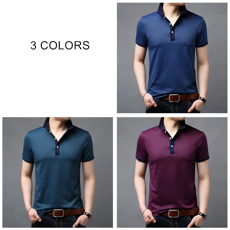 COODRONY Striped Short Sleeve T Shirt Men Cotton Tshirt Business Casual T-Shirt Men Clothing Spring Summer Men's T-Shirts S95054 CX200710