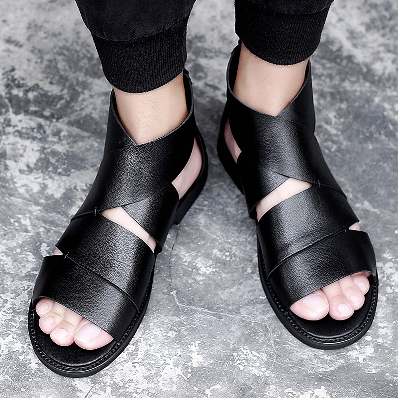 Outdoor Men Roman SandalsSummer Classic Men's Sandals Soft Sandals Comfortable Shoes Genuine Leather Soft High Quality, Black
Outdoor Men Roman SandalsSummer Classic Men's Sandals Soft Sandals Comfortable Shoes Genuine Leather Soft High Quality, Black
