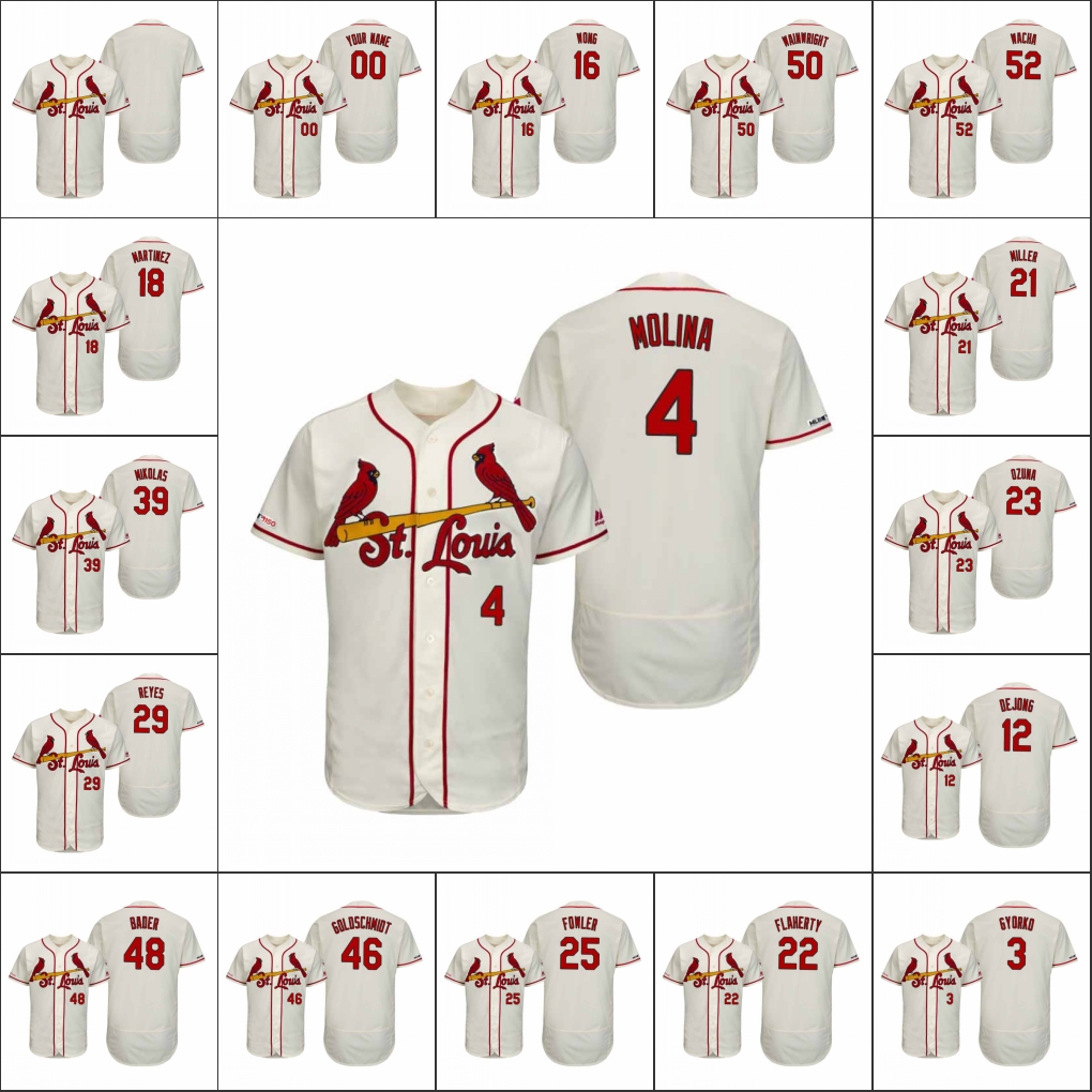St. Louis Cardinals Men #4 Yadier Molina 46 Paul Goldschmidt 3 Jedd Gyorko Wainwright Women Youth Authentic Custom Jersey
St. Louis Cardinals Men #4 Yadier Molina 46 Paul Goldschmidt 3 Jedd Gyorko Wainwright Women Youth Authentic Custom Jersey