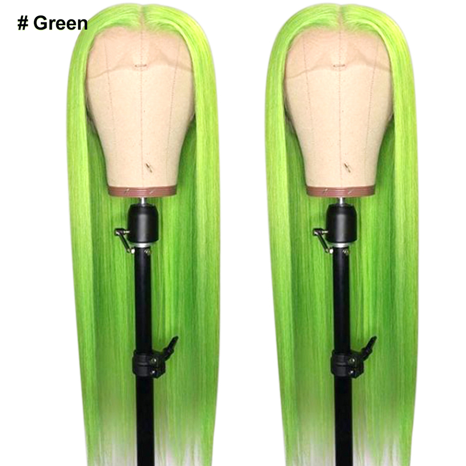 ishow 134 lace frontal wig human hair lace front wigs straight yellow green remy human hair wigs pink red blue purple ombre wigs