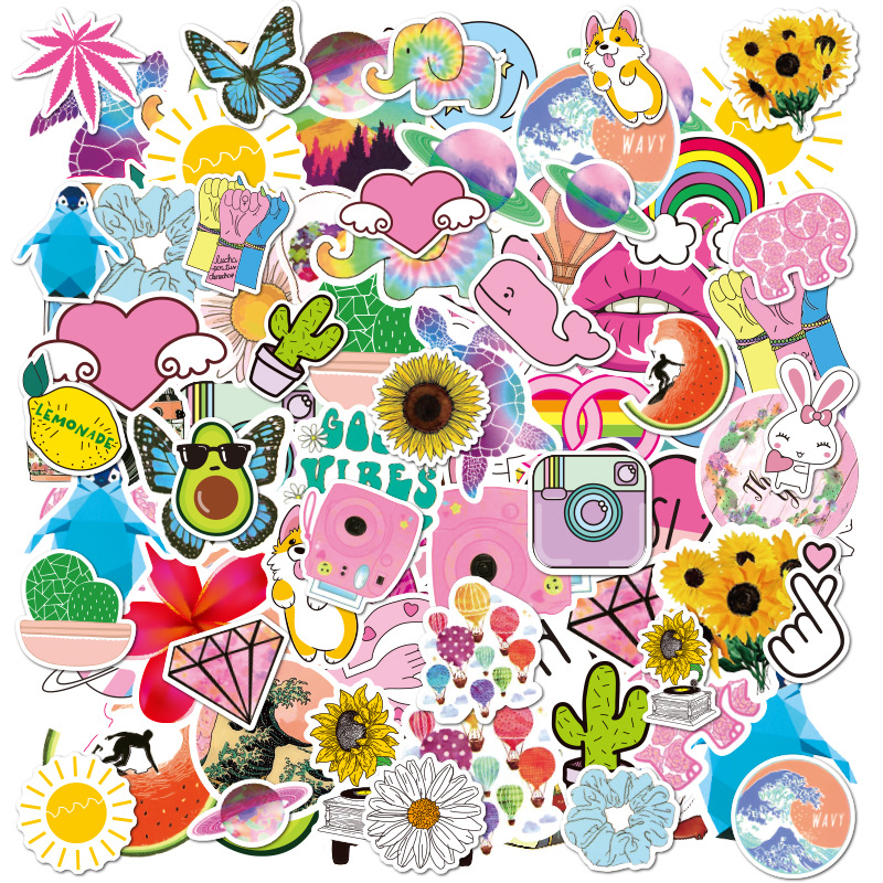 100Pcs Cartoon VSCO Teens Kids Fresh Stickers Waterproof Graffiti Car Bike Luggage Sticker Laptop Skateboard Motor Water Bottle Vinyl Decal, Multi-color
100Pcs Cartoon VSCO Teens Kids Fresh Stickers Waterproof Graffiti Car Bike Luggage Sticker Laptop Skateboard Motor Water Bottle Vinyl Decal, Multi-color