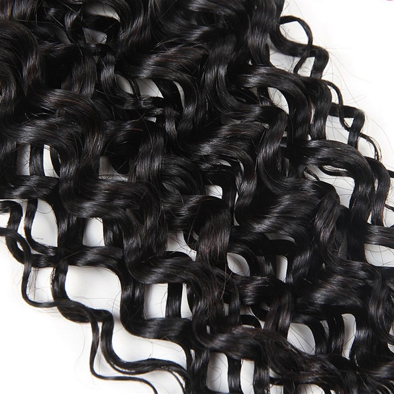Half Price Brazilian Hair Top Lace Closure Human Virgin Hair Water Wave Free Part Big Curly Remy Hair Closure Bleached Knot Natural Black Greatremy