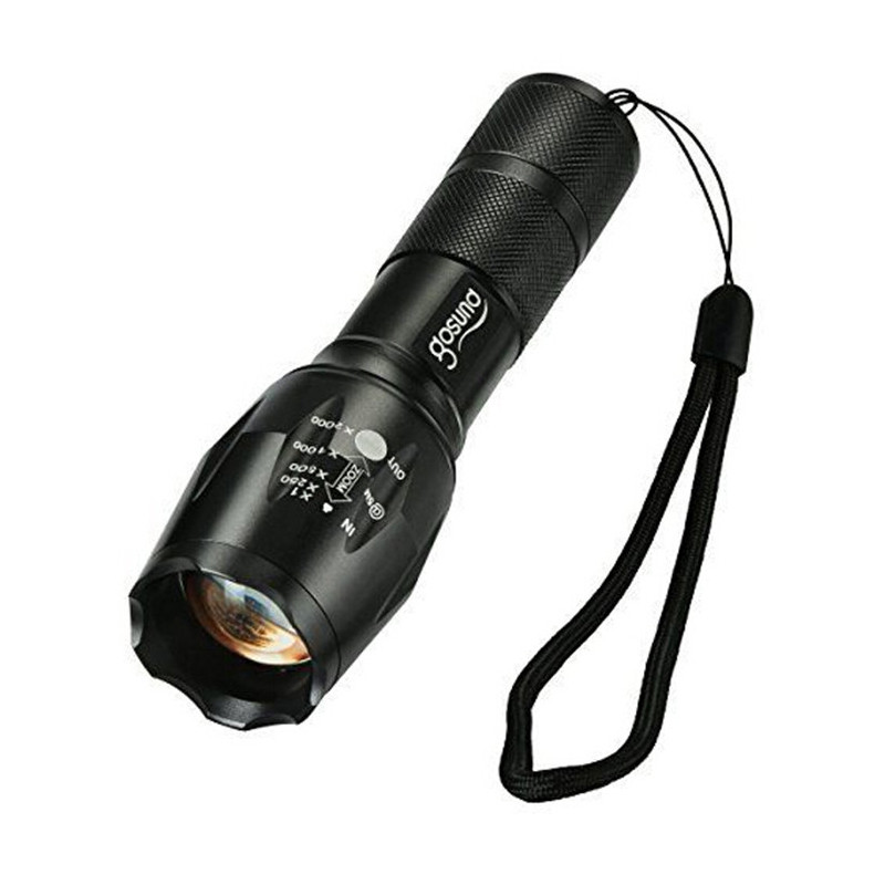 DHL Gosund T6 LED Flashlights Water-Resistant Zoomable Tactical Flashlight 5 Lights Modes LED Torch with Bottom Click for Camping & Hiking
DHL Gosund T6 LED Flashlights Water-Resistant Zoomable Tactical Flashlight 5 Lights Modes LED Torch with Bottom Click for Camping & Hiking