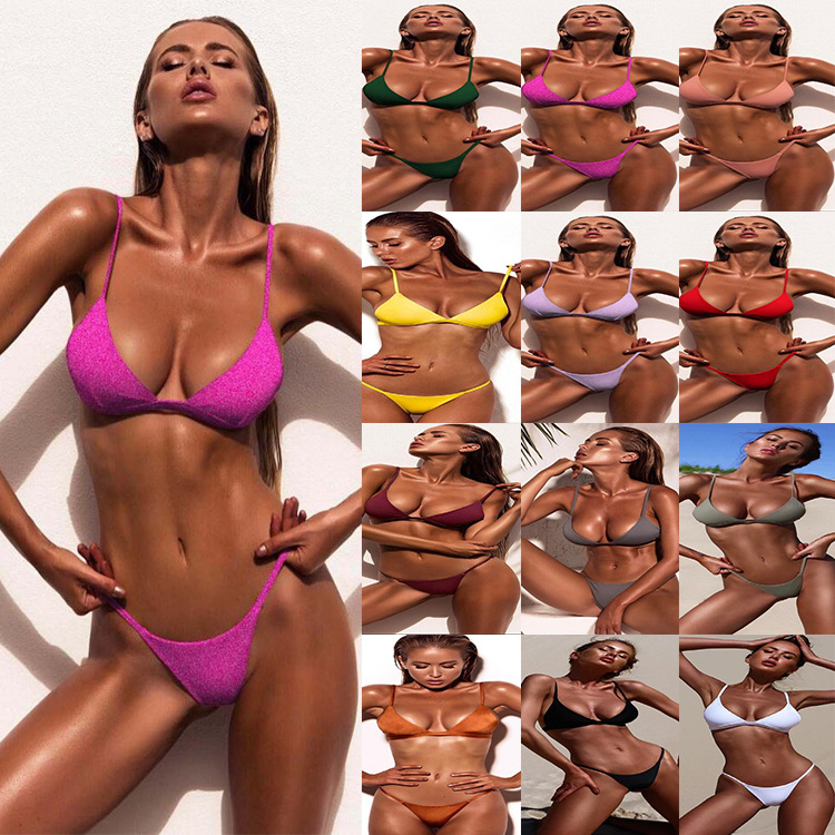 Popular Bikini 2020 European and American Foreign Trade New Women' Split Solid Color Swimsuit Bikini, Beige
Popular Bikini 2020 European and American Foreign Trade New Women' Split Solid Color Swimsuit Bikini, Beige