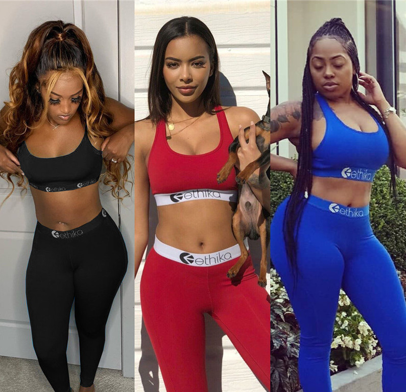 Solid Color Women Swimwear Sleeveless Push Up Bra Vest + Pants Leggings Two Piece Outfits Fashion Swimsuit Letter Design Sports Suit Clothes
Solid Color Women Swimwear Sleeveless Push Up Bra Vest + Pants Leggings Two Piece Outfits Fashion Swimsuit Letter Design Sports Suit Clothes