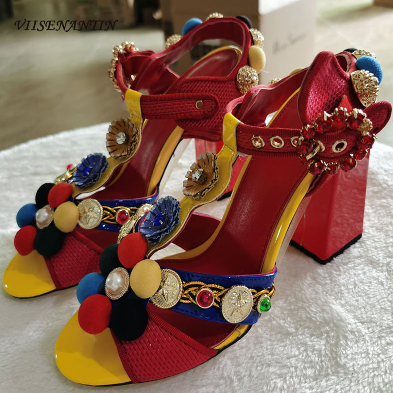 2020 Fashion Genuine Leather Crystal High Square Heel Ankle Strap Sandals Summer Casual Party Womens Shoes, Red
2020 Fashion Genuine Leather Crystal High Square Heel Ankle Strap Sandals Summer Casual Party Womens Shoes, Red