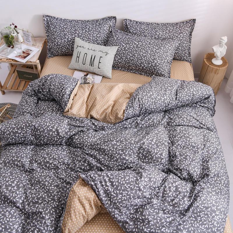 Bedding Set Queen Size Little Leaf Reactive Printed Quilt Cover Bed Sheet and Pillowcase Double Bed Cover King Size Linens, 002
Bedding Set Queen Size Little Leaf Reactive Printed Quilt Cover Bed Sheet and Pillowcase Double Bed Cover King Size Linens, 002