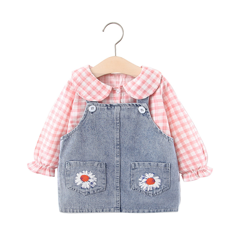Boutique Kids Clothing Set Baby Girl Anutumn Casual Outfits Plaid Shirt +floral Jeans Suspenders Dress 6-24M Girls Costume Suit, Ah3046pink
Boutique Kids Clothing Set Baby Girl Anutumn Casual Outfits Plaid Shirt +floral Jeans Suspenders Dress 6-24M Girls Costume Suit, Ah3046pink