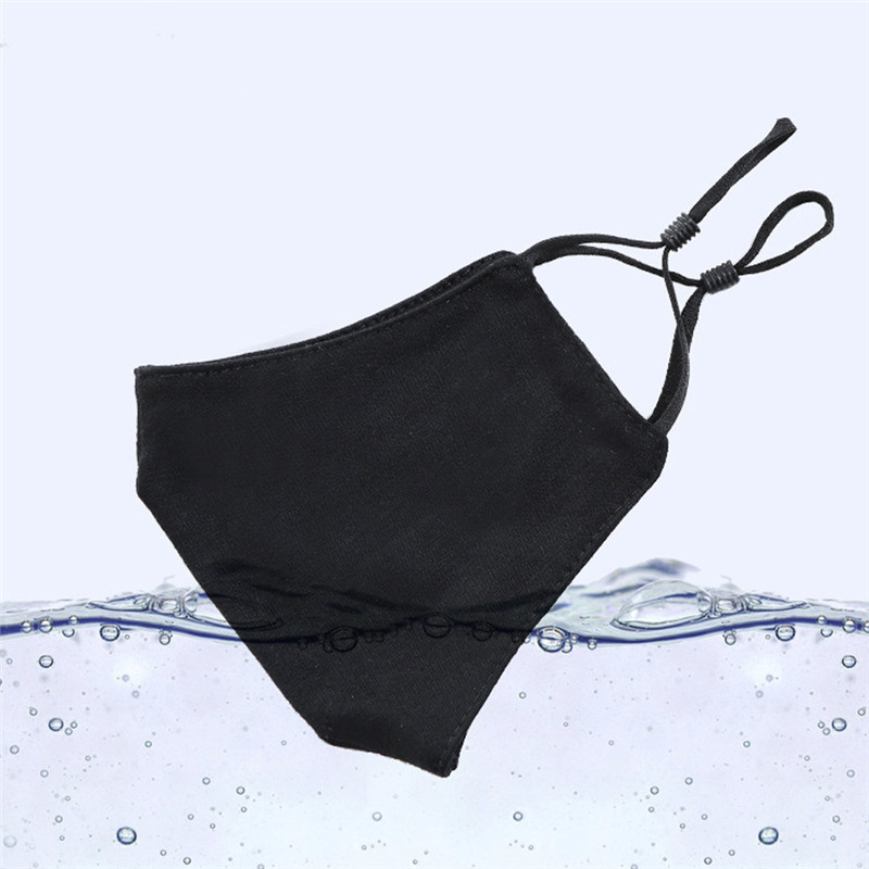 In Stock! Black Fashion Face Mask Summer Breathable Dust-proof Adjustable Cotton Face Mask Washable Reusable Cycling Mask Free Shipping