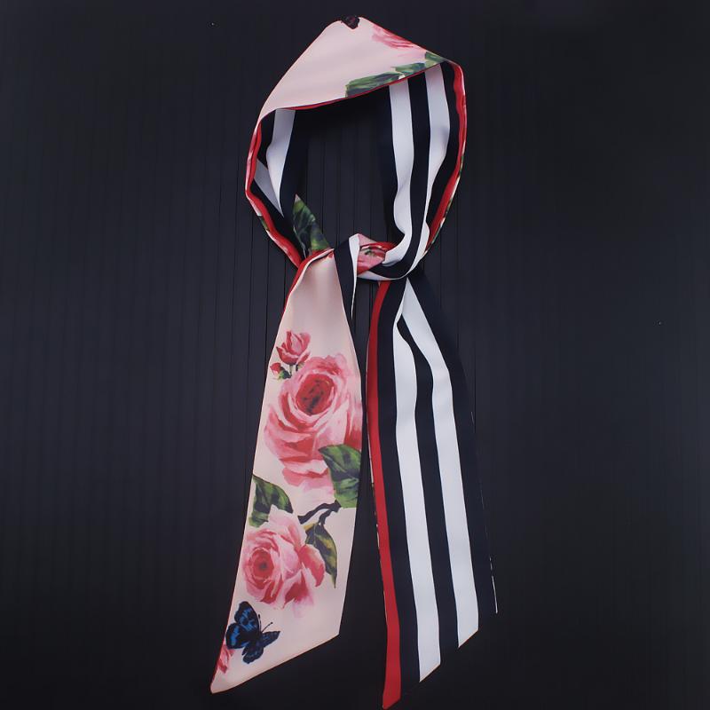 Rose Floral Print Woman Twill Silk Scarf 110cm*7cm Long Small Head Scarves Four Seasons Ladies Kerchief Bag Ribbons Tie
Rose Floral Print Woman Twill Silk Scarf 110cm*7cm Long Small Head Scarves Four Seasons Ladies Kerchief Bag Ribbons Tie