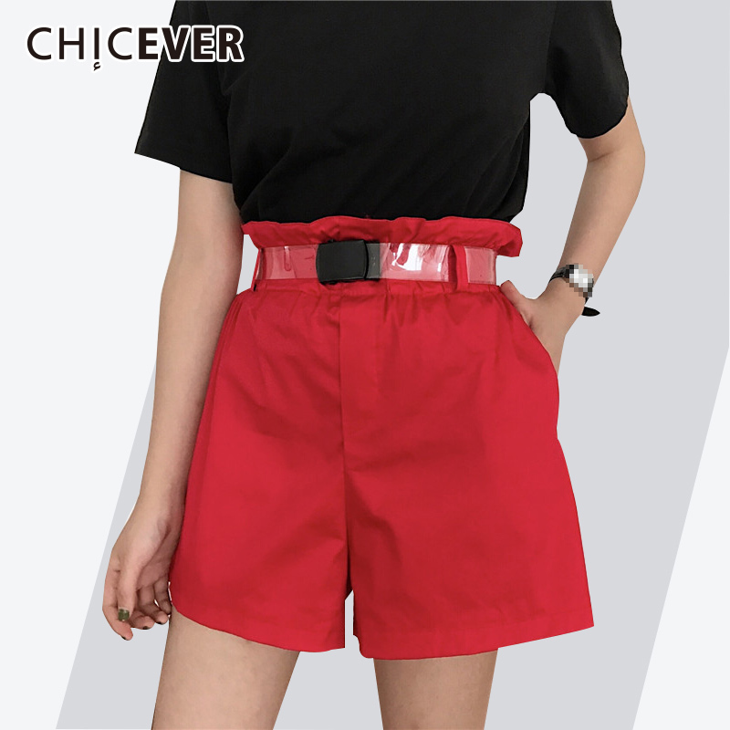 CHICEVER Bud Shorts For Women High Elastic Waist Transparent Sashes Solid Color 2020 Summer Female Shorts Korean Fashion Clothes, Black
CHICEVER Bud Shorts For Women High Elastic Waist Transparent Sashes Solid Color 2020 Summer Female Shorts Korean Fashion Clothes, Black