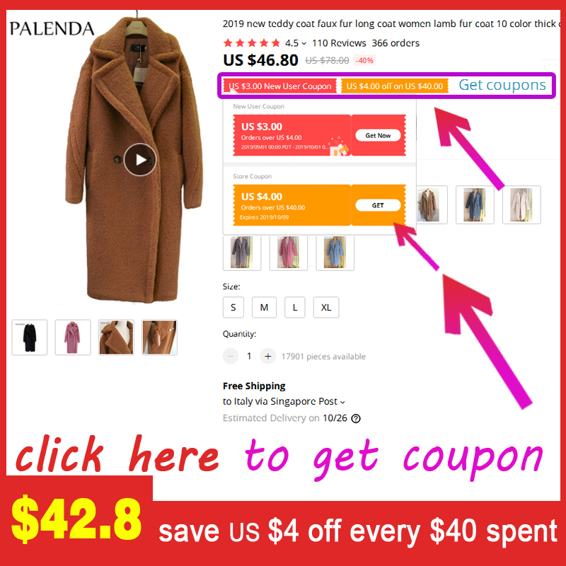 SHIP NOW new teddy faux long women lamb fur 10 color thick coat T200506