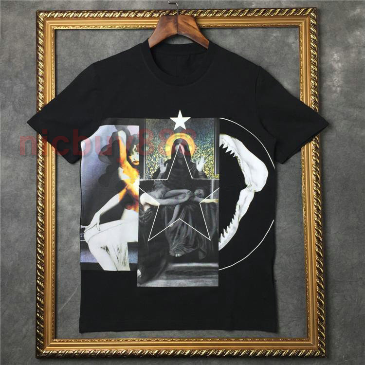 20ss new summer mens o-neck Pentagram Virgin Print t shirts fashion short sleeve star print t shirt cotton Casual tshirt unsex cotton tee, Black
20ss new summer mens o-neck Pentagram Virgin Print t shirts fashion short sleeve star print t shirt cotton Casual tshirt unsex cotton tee, Black
