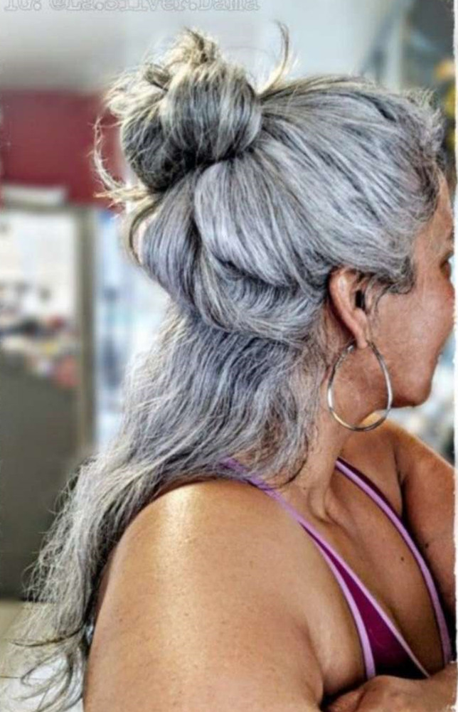 Custom gray human hair ponytail salt and pepper long wavy grey hairpiece virgin hair ponytail 10a drawstring clip in hair extension