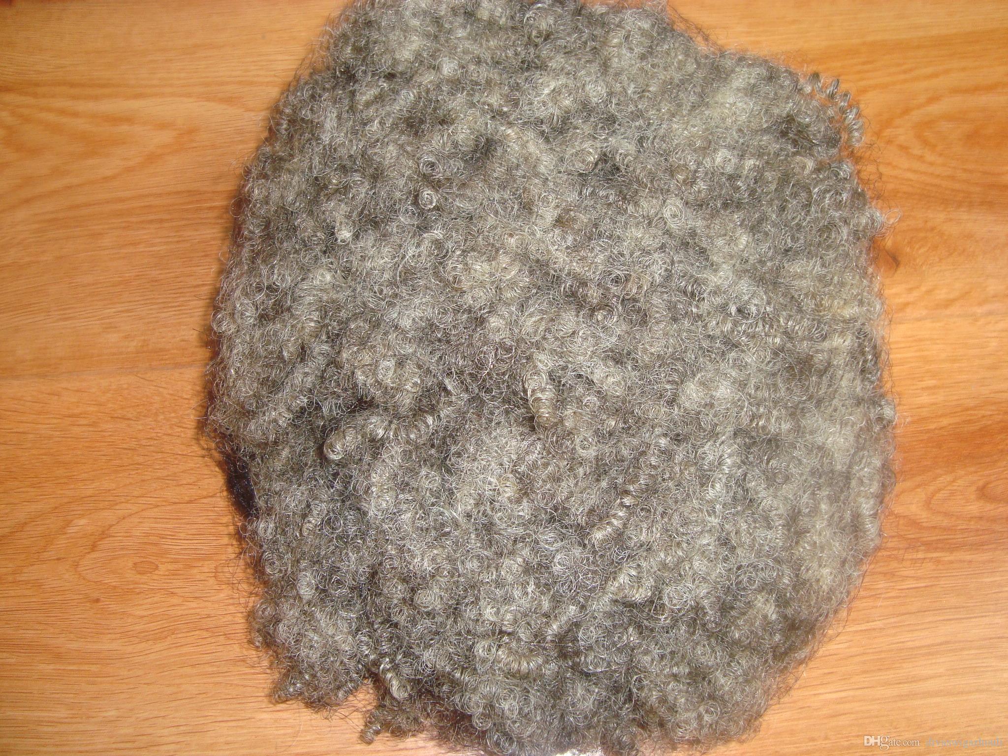Afro Puff curly grey human hair puff drawstring ponytail clip in silver natural hair pony tail updo women afro gray hair extension