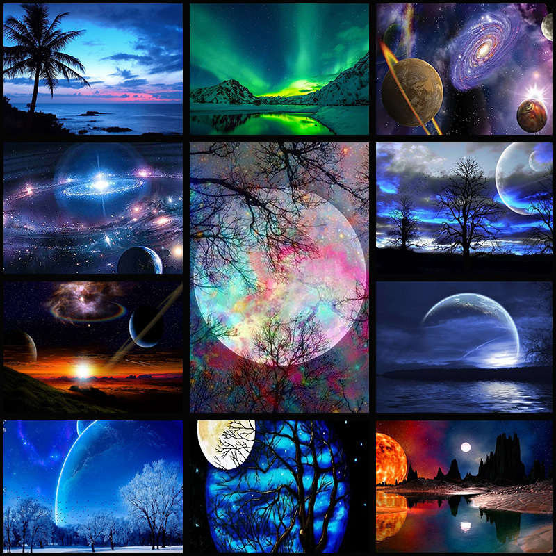 SRound Drill 5D DIY Diamond Painting "Colored moonlight" Embroidery Cross Stitch Mosaic Home Decor
SRound Drill 5D DIY Diamond Painting "Colored moonlight" Embroidery Cross Stitch Mosaic Home Decor