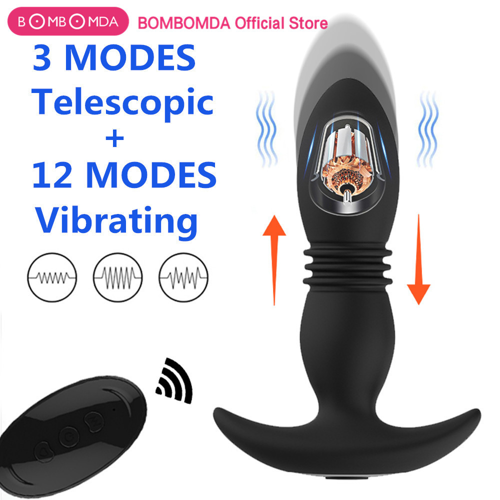 Anal Vibrateur Télécommande sans fil Télescopique Dildo Vibrateur Masculot Massageur Butt Butt Vibrateur Anal Sex Toys pour hommes CX200708