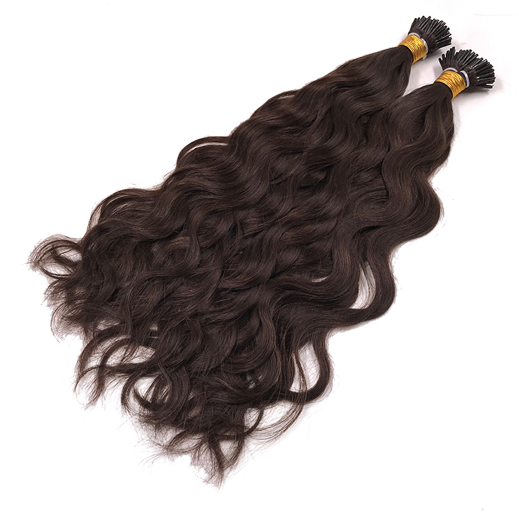Natural Wave Keratin Extensions 100% Virgin Remy I Tip Dark Brown Color Stick Hair 100G