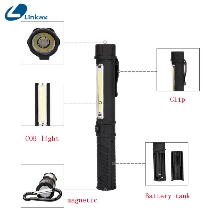 Flashlights Torches Mini Pocket COB LED Work Light PVC Inspection Lamp Magnet Penlight Outdoor Pen
Flashlights Torches Mini Pocket COB LED Work Light PVC Inspection Lamp Magnet Penlight Outdoor Pen