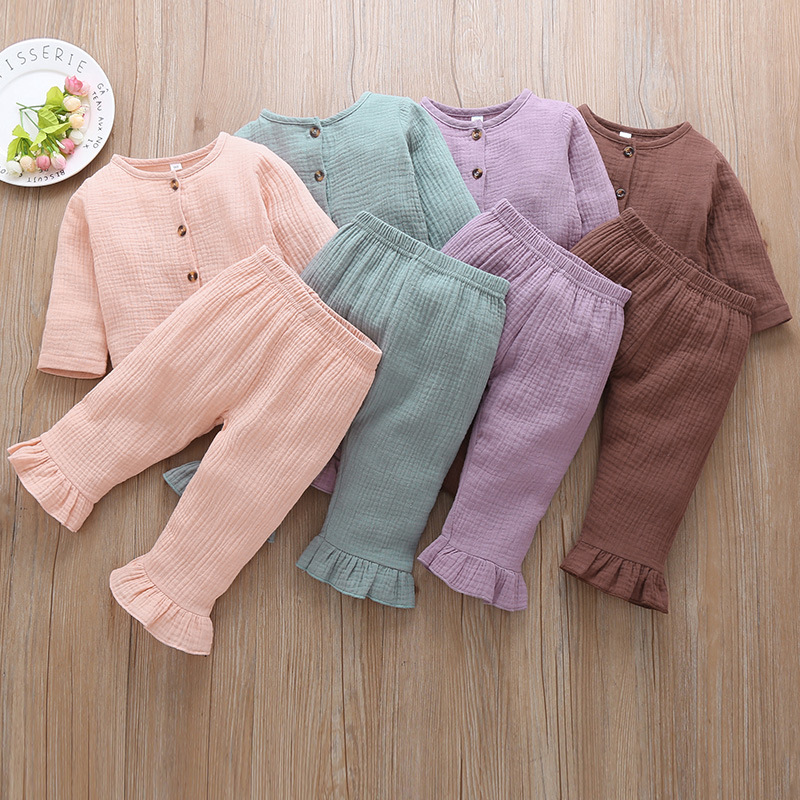 Autumn Cotton Baby two Piece Set Romper + Long Flare Pants long Sleeve Tracksuit Set For Kids Clothes Solid Color, Picture 3
Autumn Cotton Baby two Piece Set Romper + Long Flare Pants long Sleeve Tracksuit Set For Kids Clothes Solid Color, Picture 3
