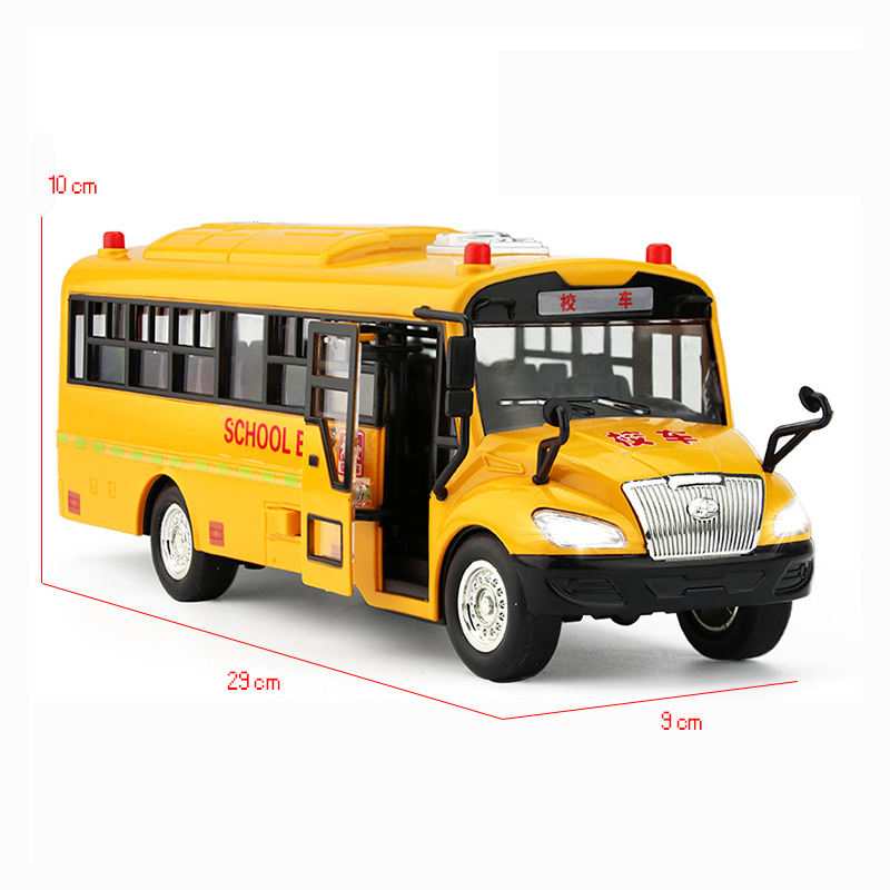Big Size Inertial School Bus Vehicle Model Lighting Music Cars Toys For Children Boy Kids Gift