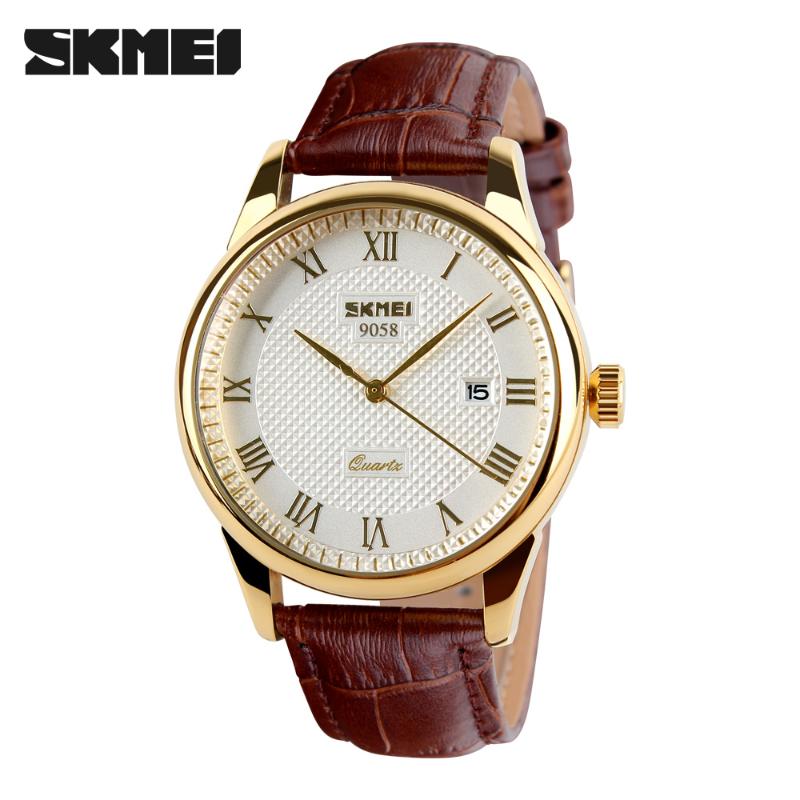 SKMEI Fashion Leather Strap Quartz Men Casual Watch Calendar Date Work For Men Dress Wristwatch 30M Waterproof, Silver brown
SKMEI Fashion Leather Strap Quartz Men Casual Watch Calendar Date Work For Men Dress Wristwatch 30M Waterproof, Silver brown