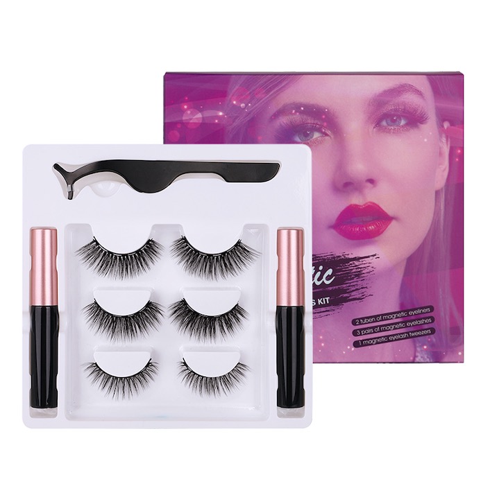 3 Pairs 3D Magnetic False Eyelashes Eyeliner Tweezers Set Waterproof Natural Long Sticky Magnet Eyelashes Extension Set with 2Pc
3 Pairs 3D Magnetic False Eyelashes Eyeliner Tweezers Set Waterproof Natural Long Sticky Magnet Eyelashes Extension Set with 2Pc