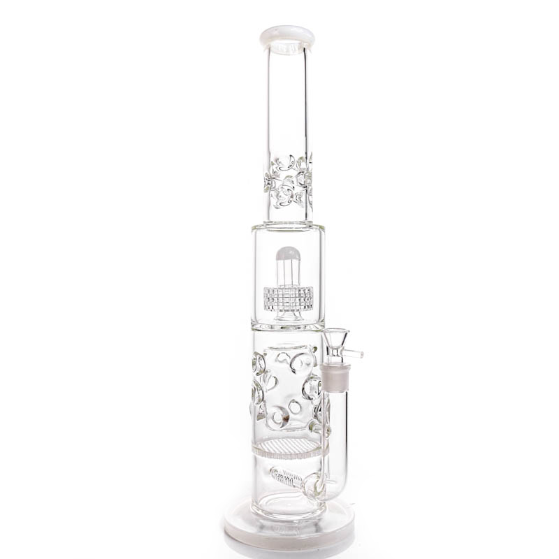 Hookah 7mm Dumbbell water bong with 75mm honeycomb perforate and birdcage perc glass waterpipe tall 20 inches
Hookah 7mm Dumbbell water bong with 75mm honeycomb perforate and birdcage perc glass waterpipe tall 20 inches